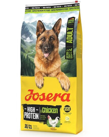 JOSERA High Protein Adult Chicken 12,5kg Vysokoenergetická strava pre športové a chovné psy