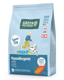 GREEN PETFOOD InsectDog Hypoallergenic 3kg bezobilná krmiva s bielkovinami hmyzu pre psov