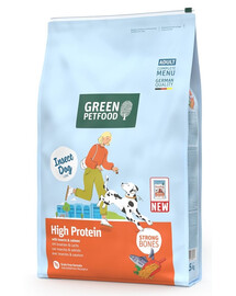 GREEN PETFOOD InsectDog with Salmon High Protein 7,5kg s bielkovinami hmyzu a lososom pre aktívnych psov