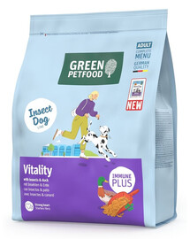 GREEN PETFOOD InsectDog with Duck Vitality 900g s bielkovinami hmyzu a kačicou pre dospelých psov