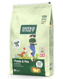 GREEN PETFOOD VeggieDog with Potato and Pea 10kg vegetariánska krmiva so zemiakmi a hráškom pre psov