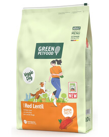GREEN PETFOOD VeggieDog with Red Lentil 10kg vegetariánske krmivo s červenou šošovicou pre psov