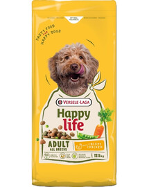 VERSELE-LAGA Happy Life Adult with Chicken 12,5kg krmivo pre psov s kuracím mäsom