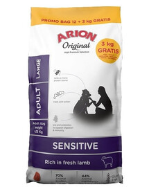 ARION Original Sensitive Adult Large Lamb Rice 15 kg (12 + 3 kg zadarmo)