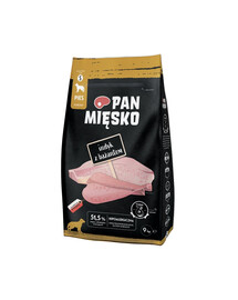 PAN MIĘSKO Indyk z bažantom krmivo pre psa chrumkavé S 9 kg