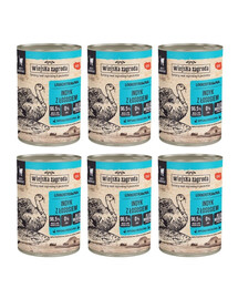 WIEJSKA ZAGRODA Morka s lososom mokrá strava pre mačky 6x400 g