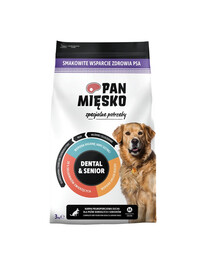 PAN MIĘSKO Špeciálne potreby Dental and Senior pre dospelých a starších psov chrumky M 3 kg