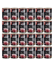 PAN MIĘSKO s jeleňom mokrá strava pre psov 24x400 g