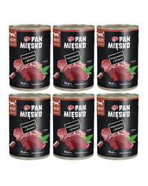 PAN MĘSKO Mokré krmivo s bravčovým mäsom a jeleňom pre mačky 6x400 g