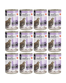 WIEJSKA ZAGRODA Mokré krmivo Quail Monoprotein pre prepelice 12x400 g
