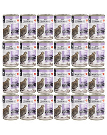 WIEJSKA ZAGRODA Monoproteínové mokré krmivo pre mačky s prepelicou 24x400 g