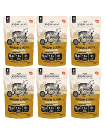 WIEJSKA ZAGRODA Superfoods Jahňacina s kačicou a kozlíkom mokrá strava pre mačky 6x100 g