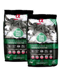 ALPHA SPIRIT Free range duck kompletné krmivo pre psov s kačicou z voľného chovu 2x3 kg