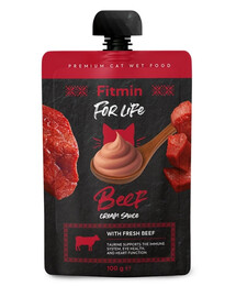 FITMIN For Life Cat Cream Sauce Beef 100g krémové vrecká s hovädzím mäsom pre mačky
