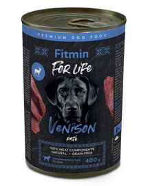 FITMIN For Life Venison Pate 400 g Paštéta z jeleňa pre psov