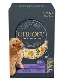 ENCORE Dog Finest Selection in Jelly Multipak 5x100 g mix príchutí s kuracím mäsom v želé