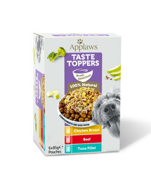 APPLAWS Dog Taste Toppers Broth Selection Multipak 6x85 g mix chutí sáčky v vývaru