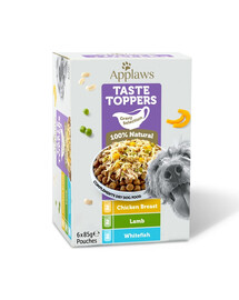 APPLAWS Dog Taste Toppers Gravy Selection Miltipak 6x85 g mix chutí v omáčke