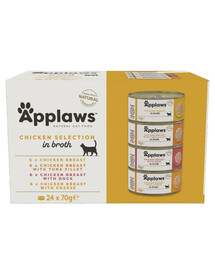 APPLAWS Cat Adult Chicken Selection Multipak in Broth 24x70g mix príchutí s kuracím mäsom v vývare