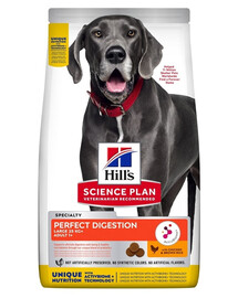 HILL'S Science Plan Canine Adult Large Perfect Digestion Chicken and Brown Rice 14kg krmivo pre zdravé trávenie pre veľké psy
