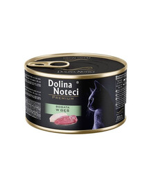 DOLINA NOTECI Prémiové mokré krmivo pre mačky bohaté na husacie mäso 185g