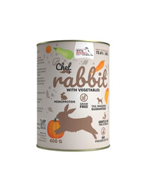 SYTA MICHA Chef Monoprotein Králik s zeleninou 400 g mokrá strava pre psov