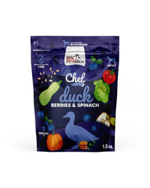 SYTA MICHA Chef Suché krmivo pre psov Duck, čučoriedky a špenát 1,5 kg