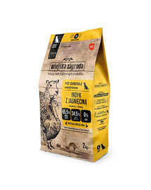 WIEJSKA ZAGRODA Krmivo pre psov s morčacím mäsom a jahňacím mäsom, chrumkavé M 2 kg