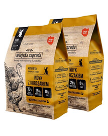 WIEJSKA ZAGRODA s kuracím mäsom pre mačiatka 2x400 g