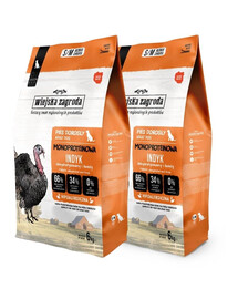 WIEJSKA ZAGRODA Monobielková Morčacie pre psov chrumkavé S/M 2x6 kg