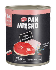 PAN MIĘSKO Morčacie s hovädzím mokrá strava pre šteniatka 800 g