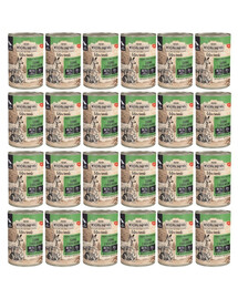 WIEJSKA ZAGRODA Mokré krmivo Forest Flavors Roe Deer s králikom 24x400 g pre dospelých psov