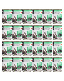 WIEJSKA ZAGRODA Mokré krmivo pre psov Rural Farm Monoprotein Rabbit 24x400 g