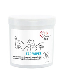 OVER ZOO Ear Wipes utierky na starostlivosť o uši pre psov, mačky a hlodavce 50 ks.