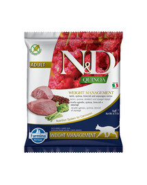 FARMINA N&D Quinoa Cat Weight Management 50g Jahňacie & Brokolica