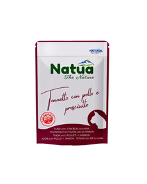 NATUA Natural  70 g Tuniak a kurča so šunkou v želé pre mačky
