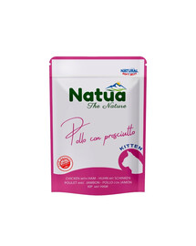 NATUA Natural Kurča s šunkou v želé pre mačiatka 70 g