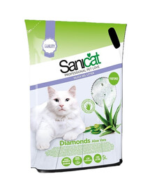 SANICAT Diamonds Aloe Vera 5 l absorpčná podstielka pre mačky