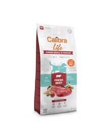 CALIBRA Dog Life Junior Small Medium Fresh Beef 12 kg s hovädzím mäsom pre mladých psov malých a stredných plemien