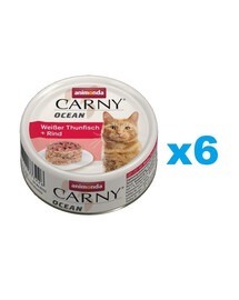 Carny ocean puszka 0.08 kg kot biały tuńczyk / wołowina
