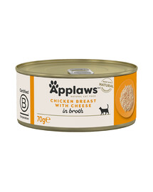 APPLAWS Cat Adult Chicken Breast with Cheese in Broth pierś z kurczaka z serem w bulionie 70 g