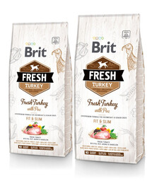 BRIT Fresh turkey with pea light fit & slim 24 kg (2 x 12 kg)