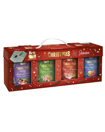 BRIT Care Dog Vianočné Mono Protein Multipack 4x400g sada monoproteínového krmiva pre psov