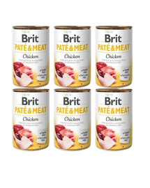 BRIT Pate&Meat chicken 6x400 g pasztet z kurczakiem dla psa