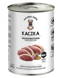 KUCHNIA SZEFA Kačica Monoproteinová krmivo pre psov všetkých plemien 400 g