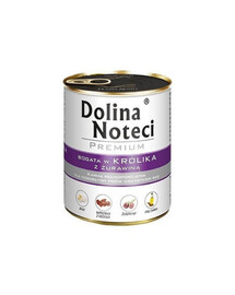 DOLINA NOTECI Prémiová zmes chutí bohatá na jahňacie a králičie mäso s brusnicami 24x800g