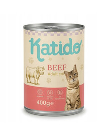 KATIDO Adult Cat Beef 400 g hovädzie s olejom z lososa pre mačky