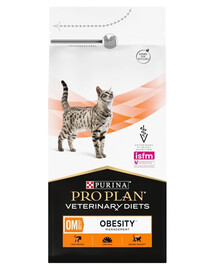 PURINA PRO PLAN Veterinary Diets Feline OM St/Ox Obesity Management 1,5 kg suchá krmiva pre mačky pri liečbe cukrovky a/alebo obezity