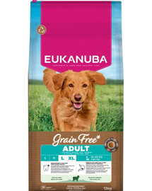 EUKANUBA Grain Free Adult Large Lamb 12 kg bezobilná krmiva pre psov veľkých plemien s jahňacím mäsom