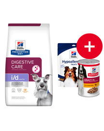 HILL'S Prescription Diet Digestive Care i/d ActivBiome Canine Low Fat 12 kg kuracieho mäsa pre psov s citlivým tráviacim systémom + maškrty ZADARMO